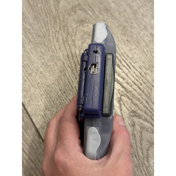 Nintendo Game Boy Advance Model AGB-001 Clear Glacier Mario Kart Game Works - Picture 7 of 10